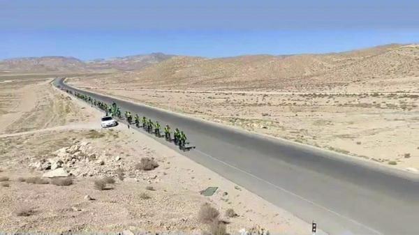 رکاب زنی کاروان دوچرخه سواری زائران حرم رضوی از نردین تا مشهد